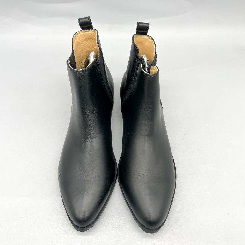 Nisolo Womens 10 Eva Everday Chelsea Boots Black Leather Pointed Toe Booties - Picture 3 of 12